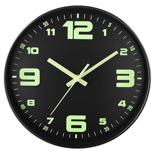 DIYZON Luminous Wall Clock, Silent Non-Ticking 10'' Night Light Wall Clocks Battery Operated, Country Style Wooden Illuminated Wall Clock Decorative for Kitchen, Home, Bedrooms - Image 3