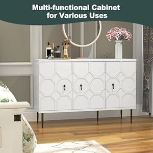   47-White-Sideboard-Buffet-Cabinet-with-Storage-Accent-Cabinet-with-3-Decorative-Embossed-Pattern-Doors-Credenza-Storage-Cabinet-for-Living-Room-Kitchen-Dining-Room-Hallway