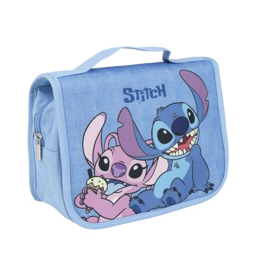 Disney Stitch Neceser, Diseño Diversos Compartimentos, Bolso de Viaje, Set de Belleza Stitch, Regalo Niñas, Mujeres, Adolescentes