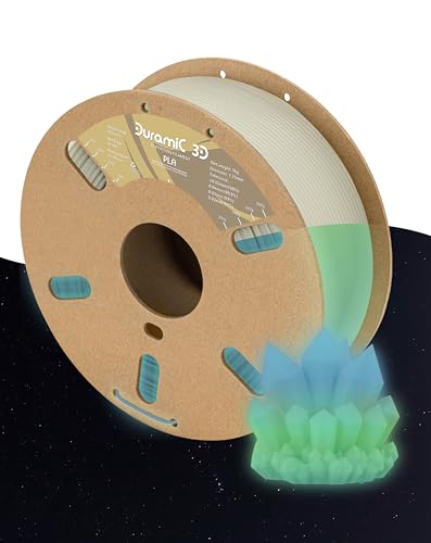 Image of DURAMIC 3D PLA Glow in The Dark Filament Luminous Neatly Wound 1.75mm 1Kg | 3D Printing Filament 1.75mm Dimensional Accuracy + /- 0.02 mm, Fit Most FDM 3D Printers Glow Rainbow