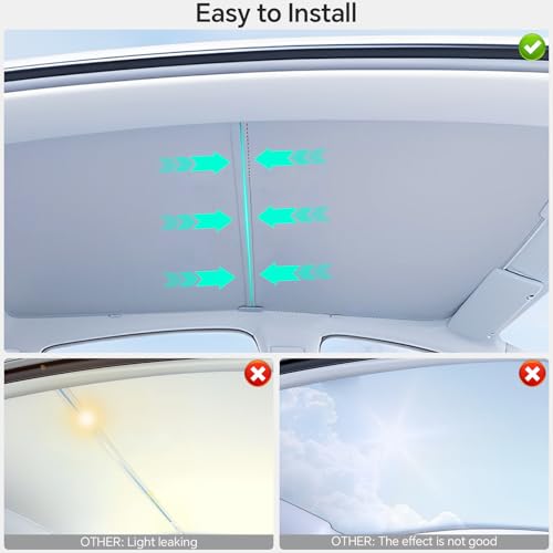 Image of Roof Glass Sunshade for Model Y Juniper Sunshade Heat Insulation Glass Roof Sun Shade UV Pretection Interior Accessories