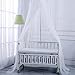 Cdycam Baby Infant Toddler Bed Dome Cots Mosquito Netting Hanging Bed Net Mosquito Bar Frame Palace-Style Crib Bedding Set (White Mosquito Netting Only, Without Stand)
