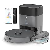 AIRROBO Saugroboter mit Wischfunktion, Staubsauger Roboter mit Absaugstation 3.5L, 6000Pa Saugkraft, 240Min Laufzeit, T30+ Roboterstaubsauger für Tierhaare und Teppich