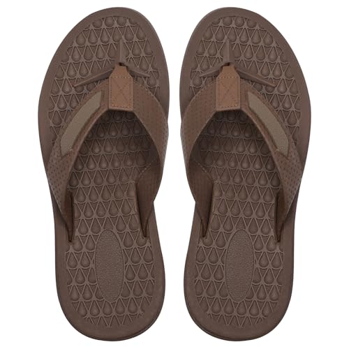 Image of MALIDA Mens Flip Flops Non-Slip Bathroom Shower Shoes Cushion foam Indoor and Outdoor Thong Sandals