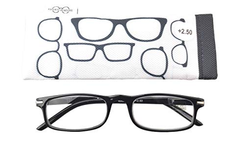 Image of Race Reading Glasses For Men & Women +1.00 to +3.00 Power - Black