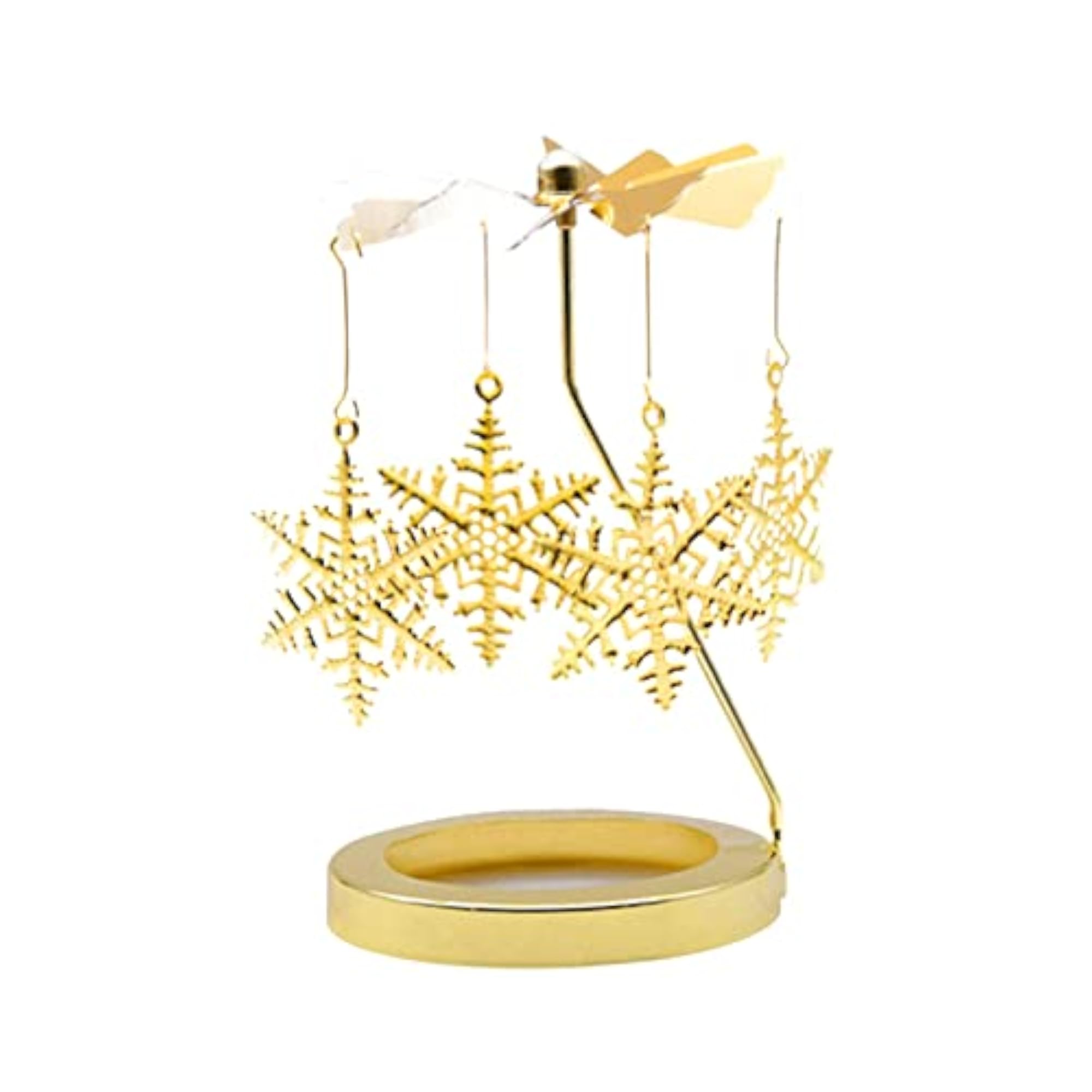 Rotating Snowflake Candle Holder for Living Room Decor