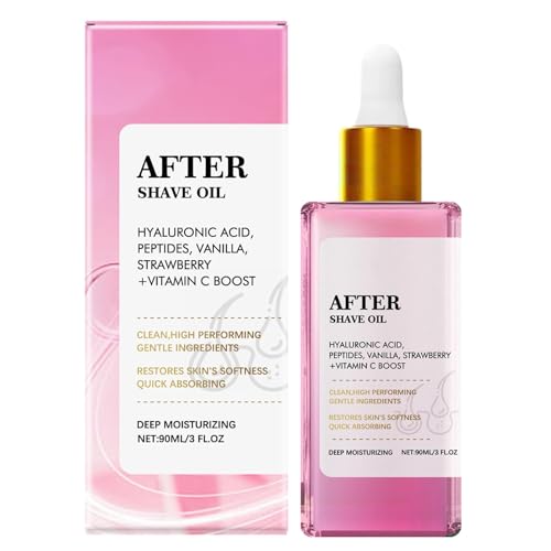 Aceite para después del afeitado - Aroma de vainilla, cuidado para el afeitado que alivia las quemaduras de la cuchilla, previene los pelos encarnados y la sequedad, para una piel suave (1pcs)