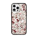 CASETiFY コンパクト iPhone 16 Pro Max ケース [MagSafe対応/薄型 軽量/耐衝撃] - VINTAGE FLOWER MONDAY - ブラック