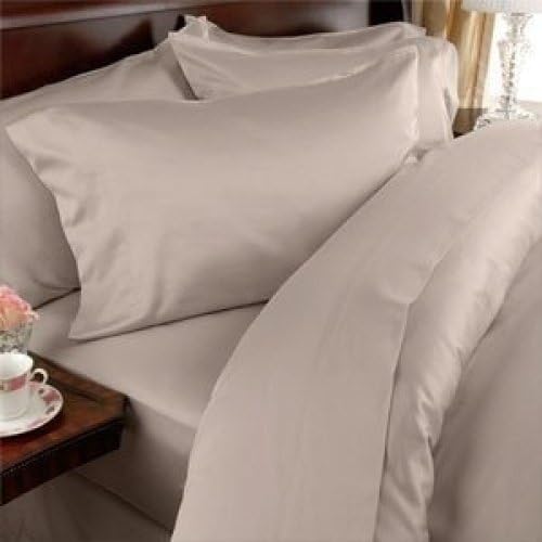 Elegance Linen 1200 Thread Count Egyptian Quality- Wrinkle Resistant - 3pc Duvet Cover Set, Solid, Full/Queen, Cream