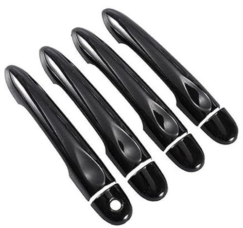 Poignée de porte noire brillante haut de gamme pour Renault Fluence 2010-2016 pack de 4 portes