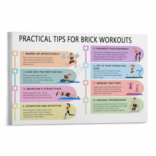 Practical Tips For Brick Workouts Poster Gym Wall Art Canvas