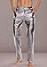 Metallic Shiny Pants for Men, Casual Party Nightclub Disco Pants, Vintage Rock Star Cosplay Straight Leg Trousers (Grey, XL)