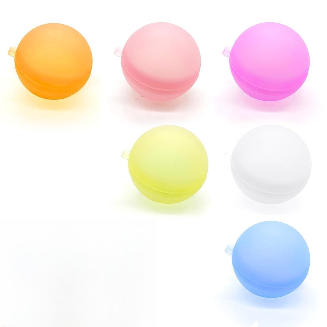 Globos de Agua Reutilizables de Silicona, Pack 6 Colores Surtidos | Autocierre y Llenado Rápido para Piscina, Playa, Verano, Niños y Adultos