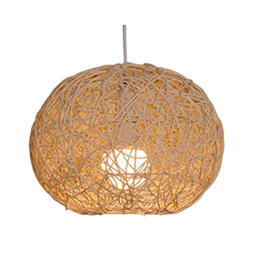 Suspension en rotin E27 luminaire réglable pour restaurant
