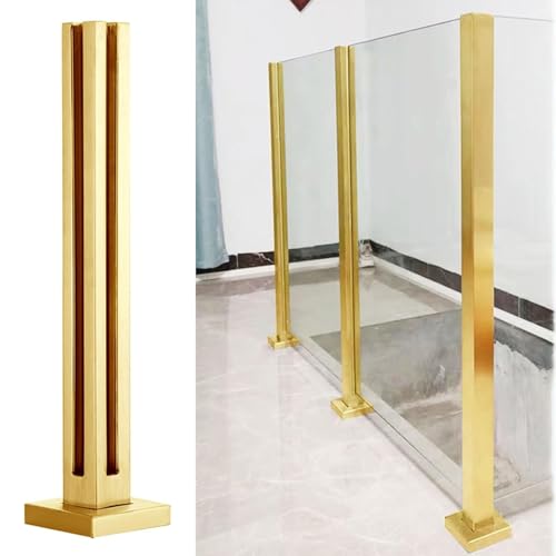 Système de balustre en verre doré pour sécuriser un escalier intérieur