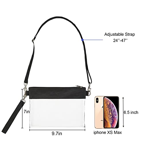 Image of gdbis Clear Crossbody Bag, Stadium Approved Clear Purse Bag for Concerts Sports Events