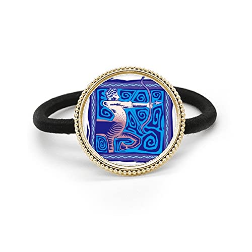 Tocado Sagitario grabado mexicano plata detalle zodiacal coletero metal