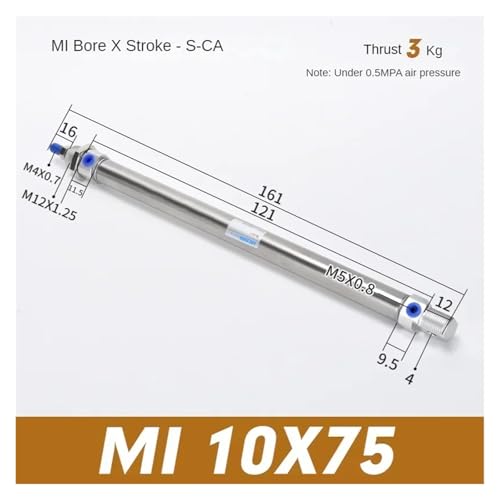 Cilindro de acero inoxidable MI10 con diseño de alta resistencia y precisión 2