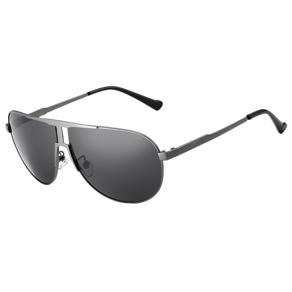 Occhiali da sole polarizzati classici alla moda da uomo, occhiali da sole vintage in acciaio inossidabile, occhiali da sole da esterno UV400 per uomo