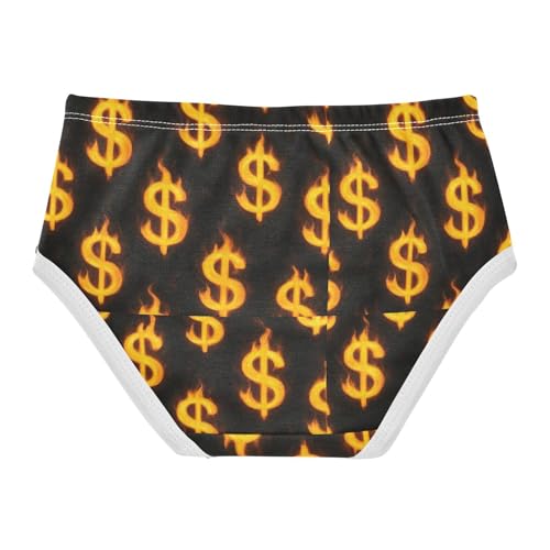 Durable Toddler Underwear Floral 2t Cotton Little Girl Panties Yellow Dollar Signs Black Undies Kids Briefs2