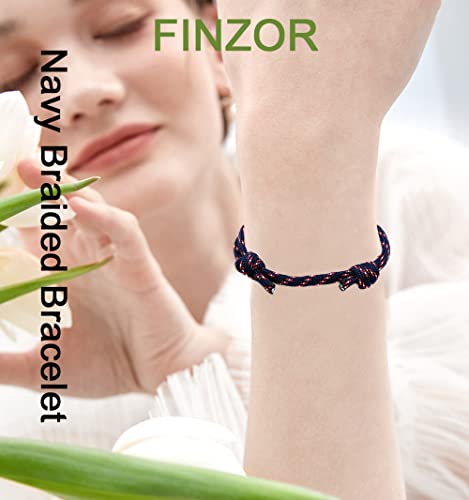 Finzor 15Pcs Nautical Braided Handmade Rope String Adjustable Bracelets For Men thumb #3