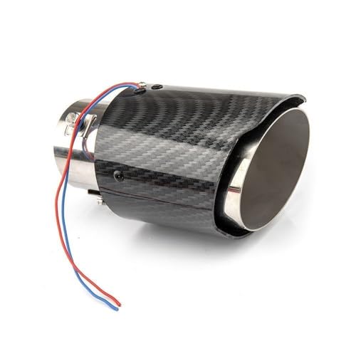 Embout echappement universel droit sortie unique pour voiture avec LED