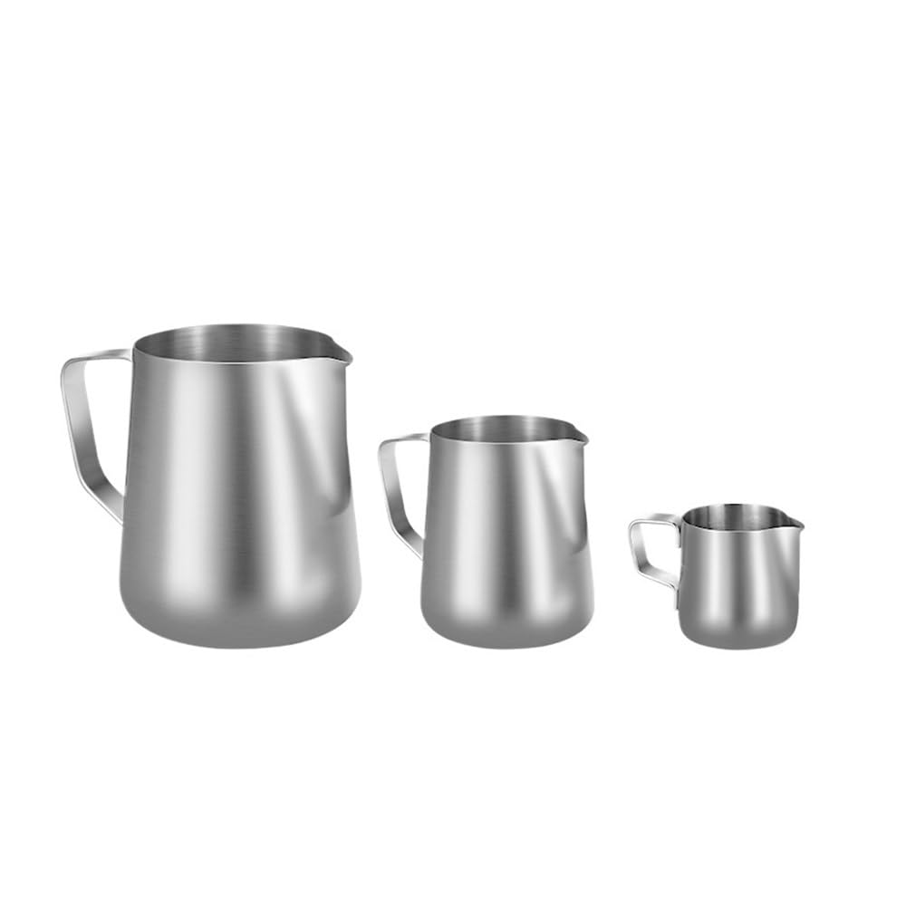 Aufschäumkrug mit präziser Skala, Edelstahl, 100 m, 350 ml, 600 ml, Dampfgaren, Latte-Barista-Werkzeug, Küche, Kaffeezubehör (600 ml mit Skala)