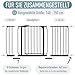 ib style Treppenschutzgitter Berrin - Türschutzgitter für Babys, Ohne Bohren, Gittertür, Tuergitter für Kinder, Schwarz, Breite: 140-150 cm