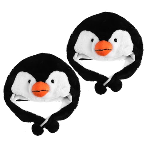 Chapeau pingouin en coton pour cosplay et fête | Lot de 2 tailles uniques adultes et enfants