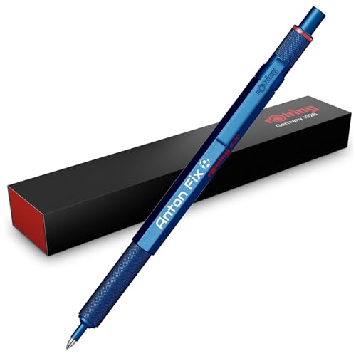 rOtring 600 Ballpoint Pens - Metal Case - Personalised Engraving - Great Retractable Ballpoint Pen - Personalised - Gift Idea for Men & Women (Blue)