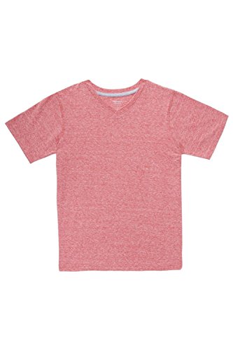 French Toast Boys' Basic Short Sleeve Heather V-Neck Tee