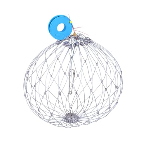 Steel Wire Crab Net | Multi-Functional Automatic Opening & Closing Fishing Trap for Catching Fish, Lobsters, and Crabs