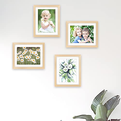 8X10 Grain Picture Frames Nature Solid Wood 6 Pack For Wall Mounting And Tabletop Display #TOP4