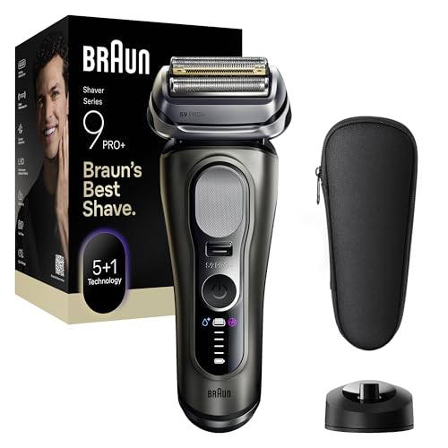 Braun Series 9 PRO+ Rasierer Herren Elektrisch, 5+1 Ultradünne Klingen, Elektrorasierer, Rasierapparat mit 60 Min. Akku,...