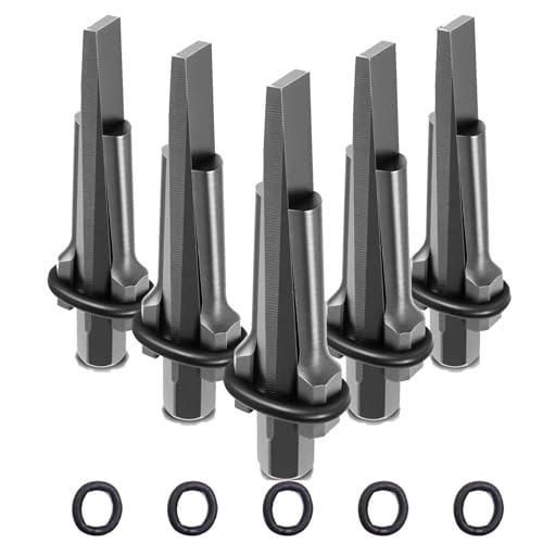 NiuLumea 5 Pack 16mm Rock Splitting Wedges and Spacers, High-Carbon Steel Stone Splitting Tools Granite, Marble, Concrete, Quarry and Construction