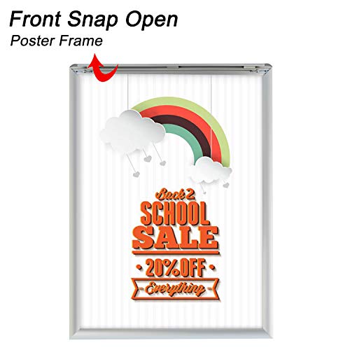 24 X 36 Inches Picture Frame - 24X36 Poster Frame Wall Mounting Document Certificate Frames - Aluminum With 1 Pvc Transparent Protective Film, 1" Profile Silver Wall Mounted Display Picture/Photo #TOP6