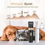 Dog Hair Clippers for Grooming Kit and Dog Paw Trimmer Nail Grinder for Grooming, Low Noise Rechargeable Cordless, Shaver Grooming Supplies for Pet Cats Dogs (Black, White) - Image 5