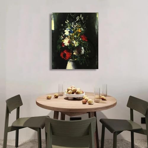 Tableaux décorations de bureau à domicile vase de fleurs 35x30 - 2
