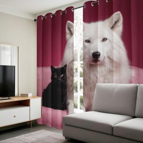 Rideau occultant courts chats et chiens rideaux isolant thermique 3D