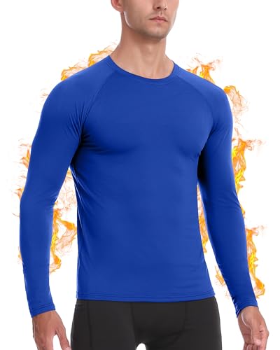 Twekfish Men's Thermal Compression Shirt, Long Sleeve Fleece Lined Workout