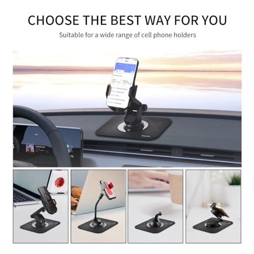 Car Sat Nav Tomtom Garmin Mobile GPS Rubber Dash Board Non Stick Mount Holder Mat Slim Portable Dashboard Ultra Thin Sat Nav/Gps Friction Mount Mat For TomTom, Garmin Navman Mio