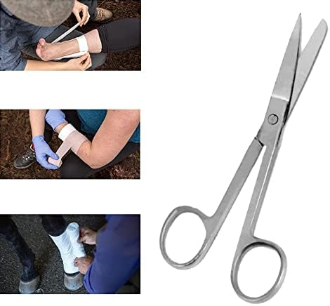 Medical Blunt Nursing Scissors First aid Surgical All-Purpose Instrument Sharp Blunt 15.5 cm Stainless Steel Dressing Scissor Autoclavable