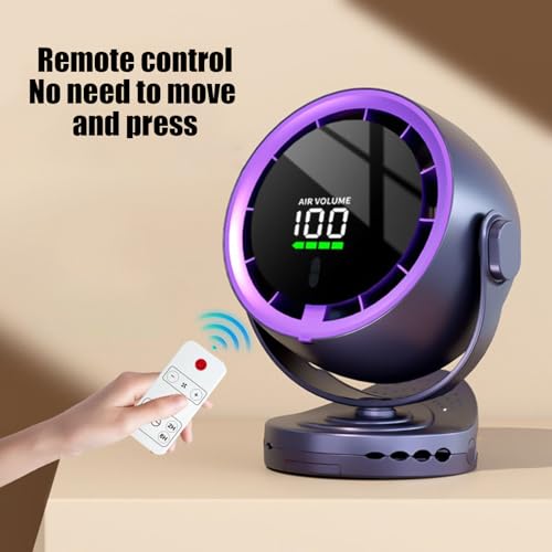 Ventilateur compact puissant maison et bureau avec écran LED et télécommande - 4