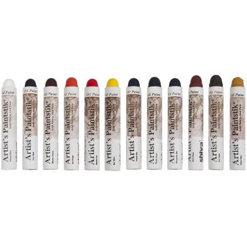 Jack Richeson 121502 Shiva Oil Paintstik, Professional Colors, Set of 12 Cover