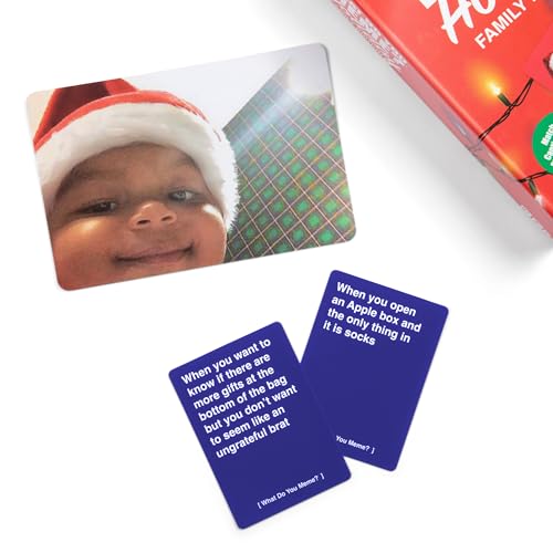 Image of What Do You Meme? Holiday Family Edition by Relatable, Holiday Games Travel Pack, Christmas Party Game, Includes 30 Photo Cards and 120 Caption Cards