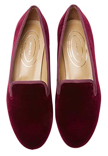Image of Journey West Women's Velvet Loafer Flat with Embroidery Velvet Slippers