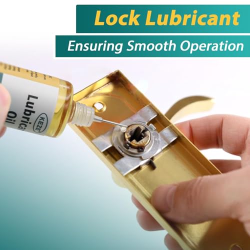 KEZE Türscharnier-Schmiermittel, Türquietschen-Reparatur-Schmiermittel für Schlossscharniere, Drehpunkt, Werkzeugmaschine, Uhr, Schlüsselloch mit Nadelöler,30 ml pro Stück, 1er-Pack