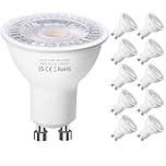Levidon GU10 LED Bulbs, Cool White 6500K, 4.9W LED GU10 Spotlight Bulb, 50W Halogen Bulb Equivalent, 362LM 220-240V 38 Degree Narrow Beam Angle Non-dimmable - Pack of 10