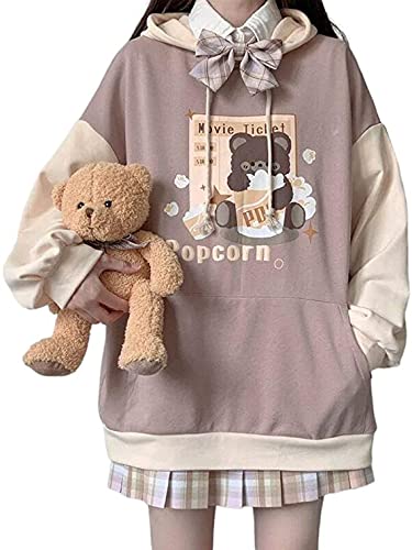 Sweelive Japon Anime Manga Vetement Kawaii Sweats à Capuche Pullover Manches Longues Streetwear Kpop Automne Hiver Vêtements Hauts (M) Cover