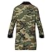 Meaudiwes Fashion Warm Overcoat Double Breasted Trench Coat Lightweight Jacket Windbreaker Green Camouflage Army Camo